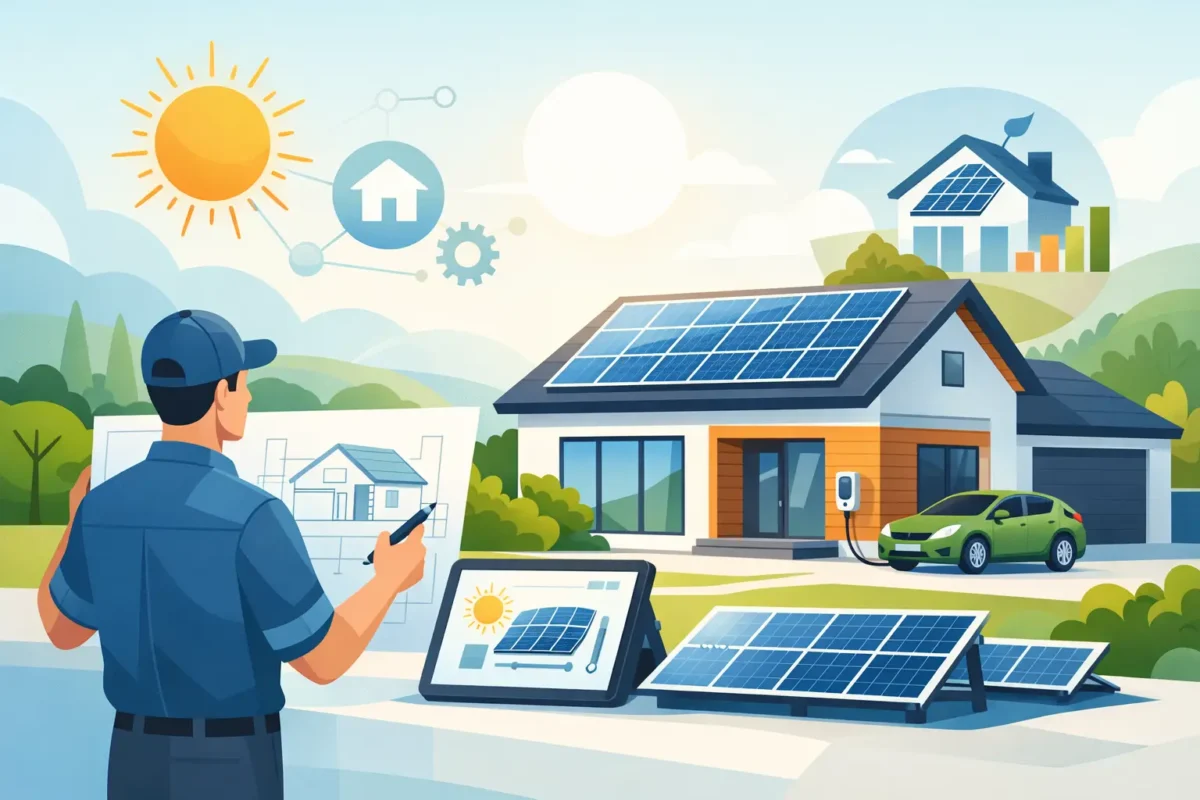 Diseño solar personalizado para el hogar
