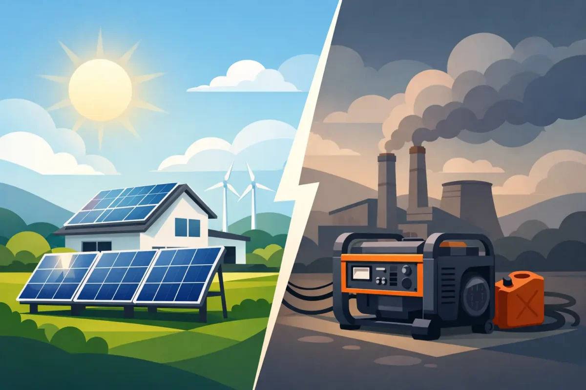 Energía solar o planta eléctrica: cuál conviene