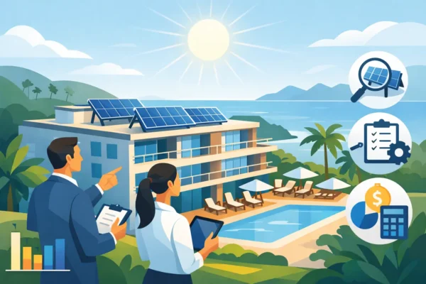 Paneles solares para hoteles: qué evaluar