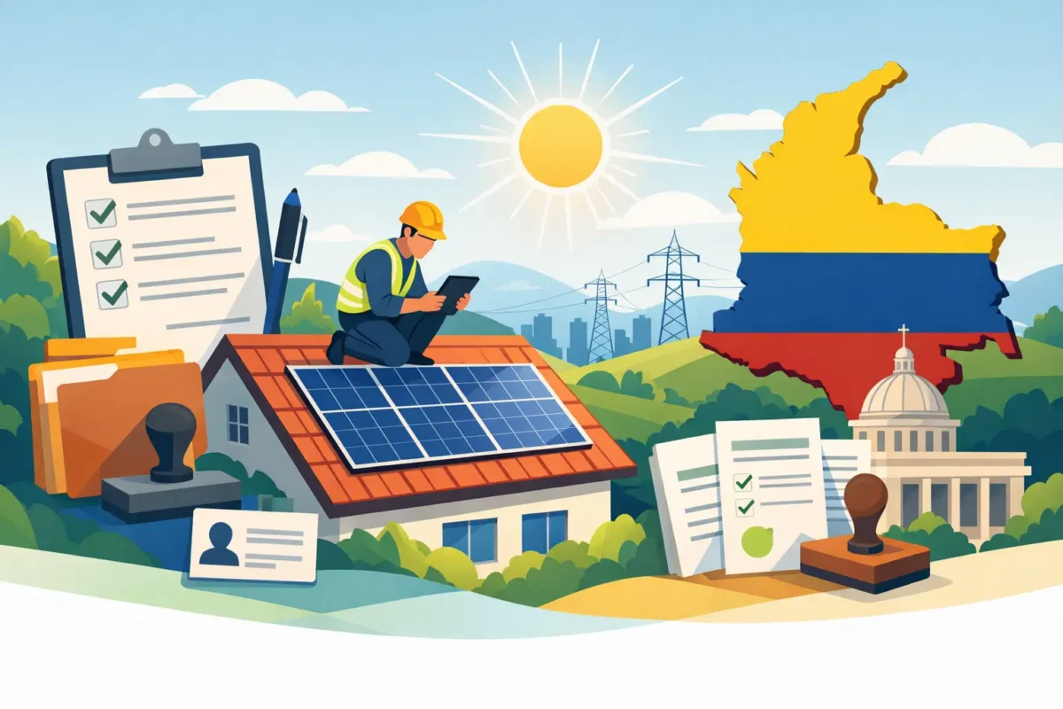 Trámites para paneles solares en Colombia
