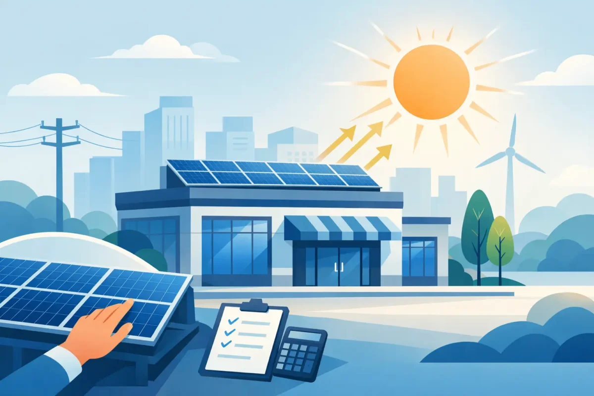 Cómo elegir paneles solares para comercio