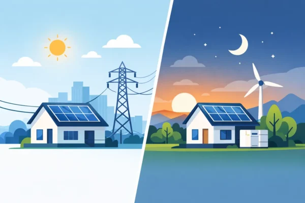 Sistema on grid vs híbrido: cuál le conviene