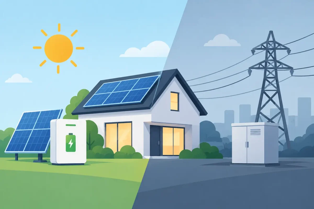 Batería solar versus red: ¿cuál te conviene?