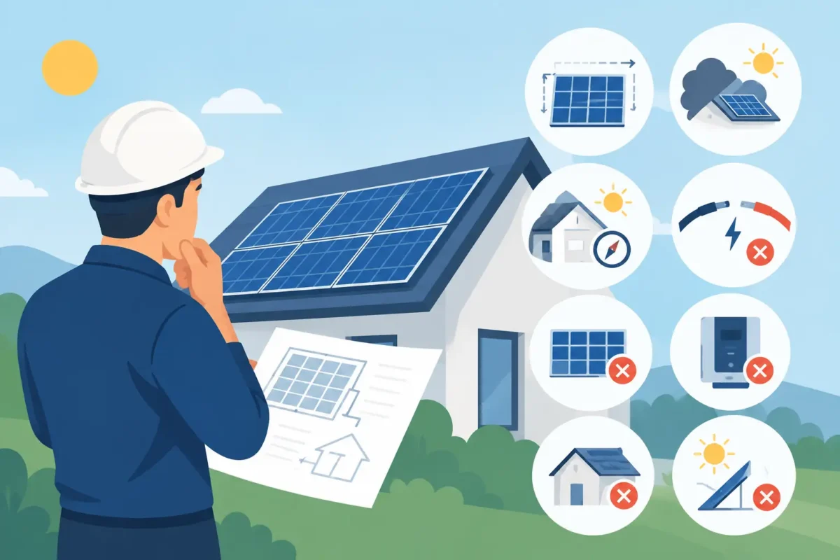Errores al dimensionar paneles solares: 8 fallas